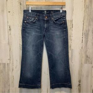 7 For All Mankind Dojo Cropped Capri Jeans- Dark Wash size 28